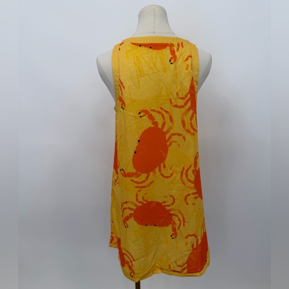 Nice To Meet You Yellow and Orange Crab Print Dress - Picture 2 of 6